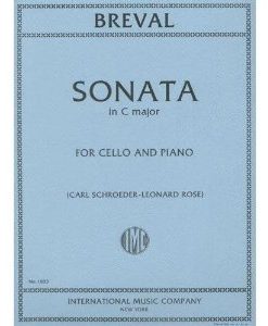Breval, Jean Baptiste - Sonata In C Major for Cello and Piano - by Schoreder/Rose - International